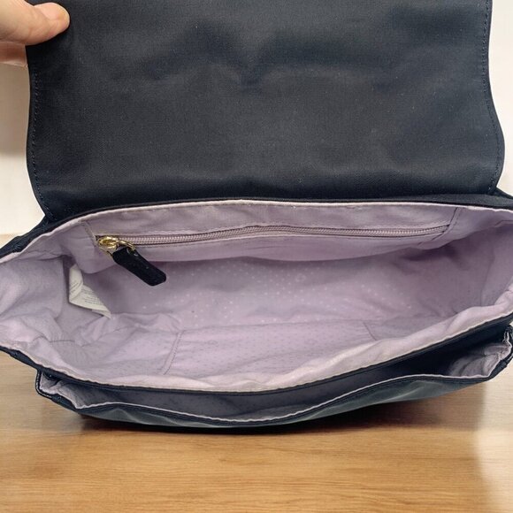 Samsonite Black RFID-Protected Nylon Travel Purse Chain Strap Black & Gold - Picture 6 of 12